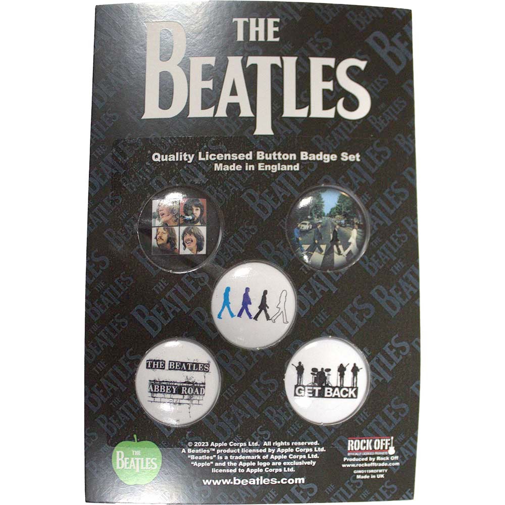 The Beatles - 1969-1970 Button pin - 5er Set - Mehrfarben